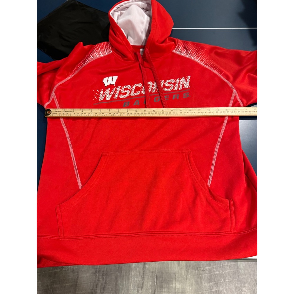 Pro Edge Wisconsin Badgers Red Hoodie Sweatshirt Men's‎ Medium
